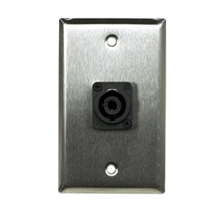 Whirlwind Wall Plate - 1 Gang Stainless Steel 1 Neutrik NL4 Speakon